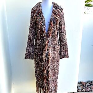 Boston Proper Long Fringe Coat